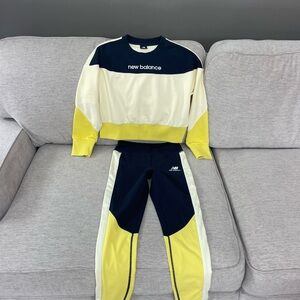 New Balance Navy and Yellow Tracksuit